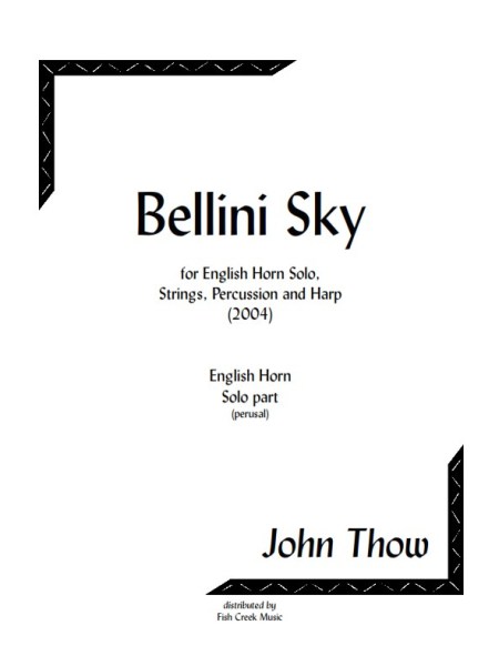 Bellini Sky (English horn solo, strings, percussion & harp)