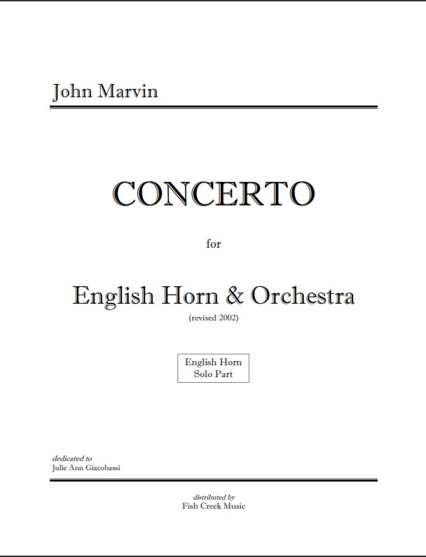 Concerto for English Horn and Orchestra (Pocket/study score)